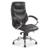 Geneva Black Leather Faced Manager Chair