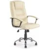 Loughborough Leather Faced Manager Cream -Office Furniture 004738