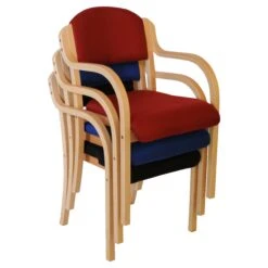 Devonshire Wooden Frame Stacking Armchairs 13 Devonshire Wooden Frame Stacking Armchairs -Office Furniture 007046