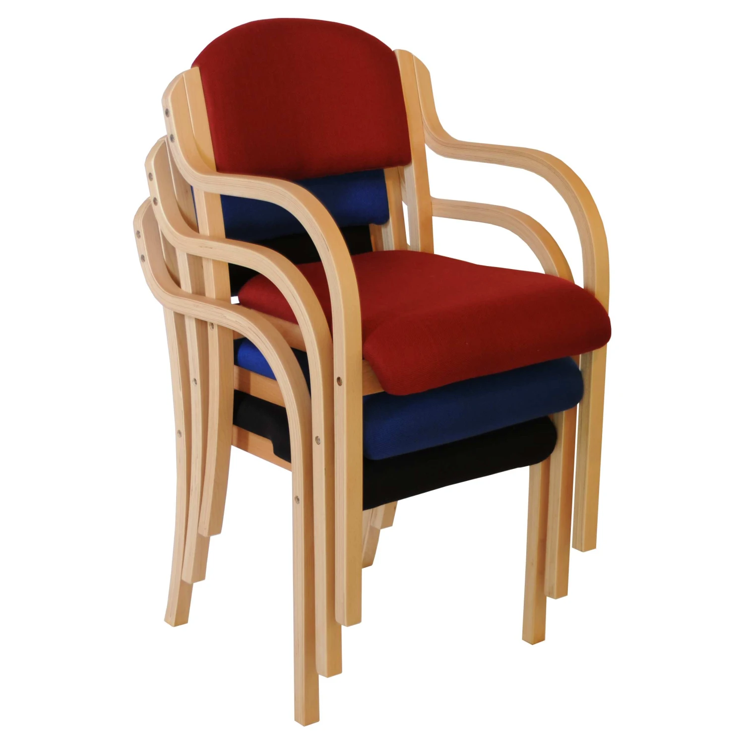 Devonshire Wooden Frame Stacking Armchairs 8 Devonshire Wooden Frame Stacking Armchairs - Image 6