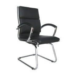 Formosa Enviro Leather Cantilever Chair Black