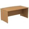 Alpha Plus Panel End Bow Front Rectangular Desk 1 Alpha Plus Panel End Bow Front Rectangular Desk -Office Furniture 009858