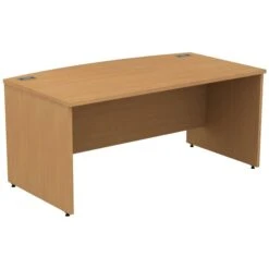Alpha Plus Panel End Bow Front Rectangular Desk