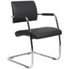 Temple Leather Faced Visitor Chair (Pack Of 2) -Office Furniture 014669