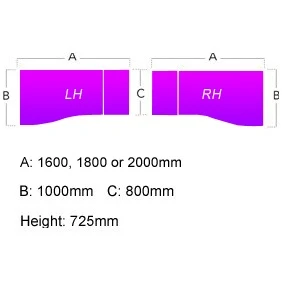 NEXT DAY Eclipse Black Wave Cantilever Desks With Desk High Pedestal 4 NEXT DAY Eclipse Black Wave Cantilever Desks With Desk High Pedestal - Image 2