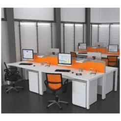 Presence Single Colour Heavy Duty Desk High Pedestals -Office Furniture 016045