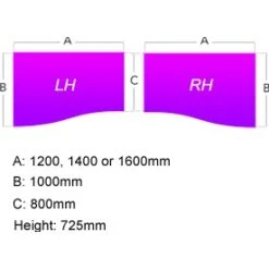 NEXT DAY Vogue White Wave Cantilever Desks With Mobile Pedestal -Office Furniture 016092