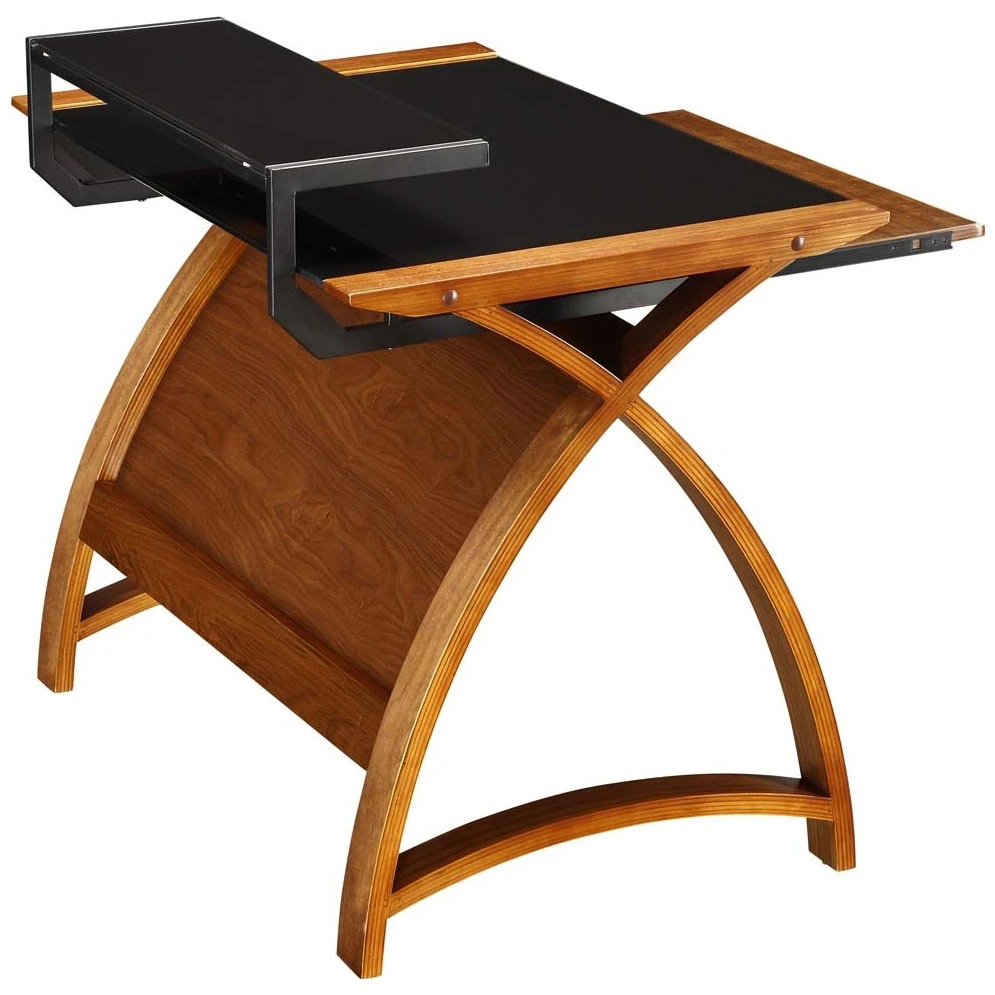 Spectrum Walnut Real Wood Veneer Computer Desk 4 Spectrum Walnut Real Wood Veneer Computer Desk - Image 2
