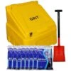 200L Grit Bin With De-icing Salt & Shovel -Office Furniture 019200