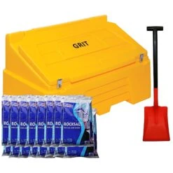 400 Litre Grit Bin With De-icing Salt & Shovel