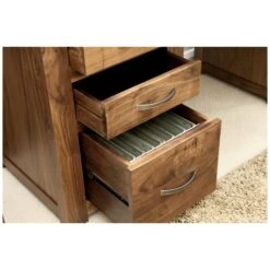 Hampshire Solid Walnut Twin Pedestal Computer Desk -Office Furniture 020324