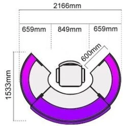 Sphere Compact Reception Unit -Office Furniture 020673