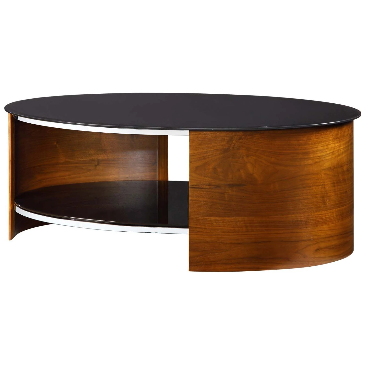 Spectrum Walnut Real Wood Veneer Oval Coffee Table 3 Spectrum Walnut Real Wood Veneer Oval Coffee Table