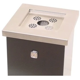 Flat Top Floor Standing Cigarette Bin 4 Flat Top Floor Standing Cigarette Bin - Image 2