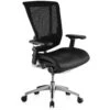 Nefil Ergonomic Mesh & Leather Office Chair (Without Headrest) -Office Furniture 030029