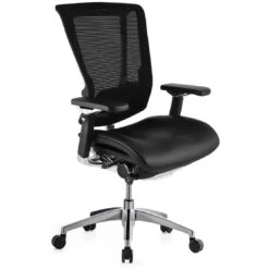 Nefil Ergonomic Mesh & Leather Office Chair (Without Headrest)
