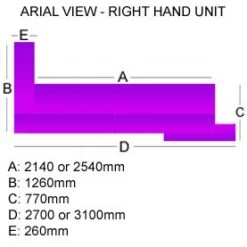 Minerals Acute Reception Desk -Office Furniture 034085