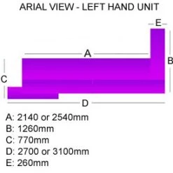 Minerals Acute Reception Desk -Office Furniture 034087