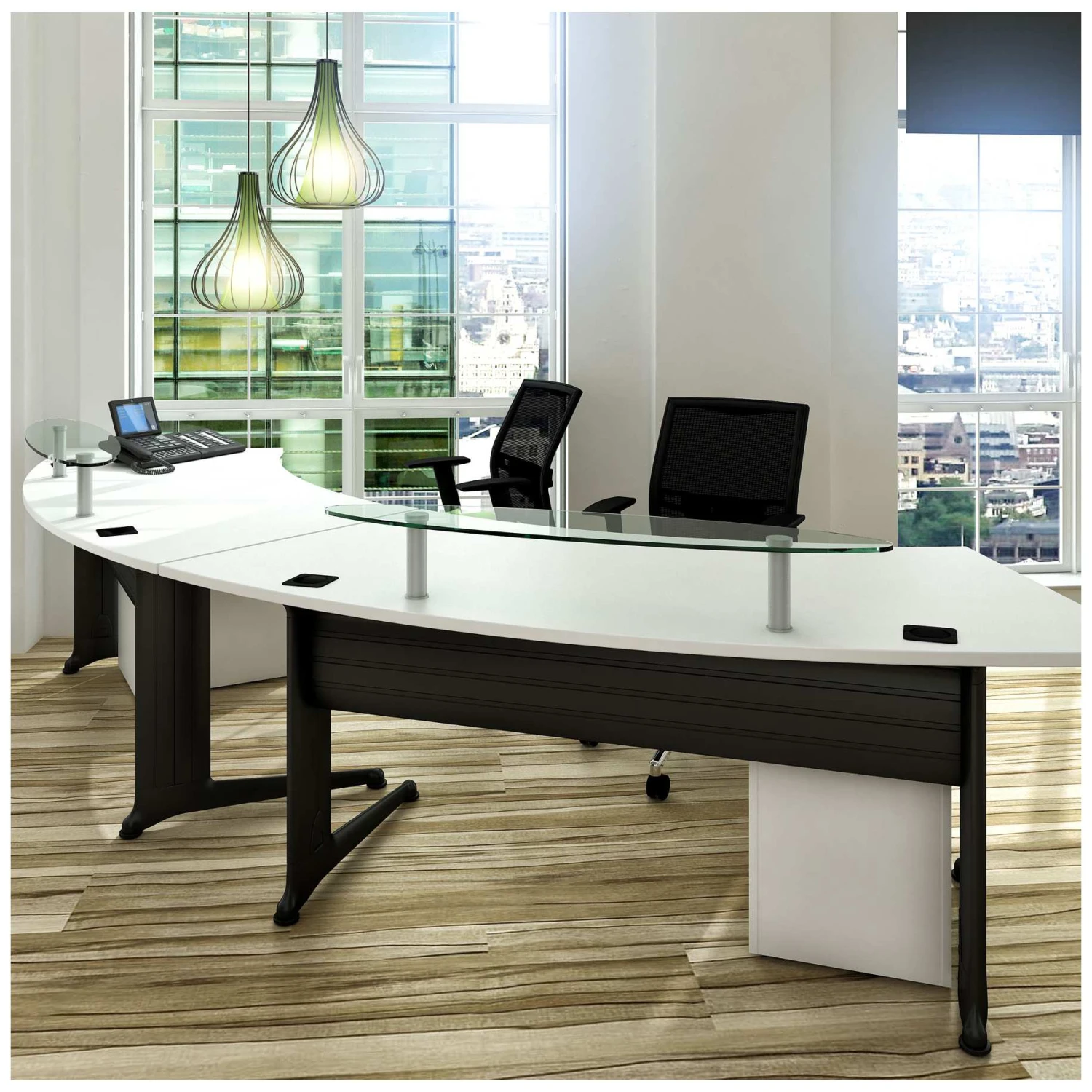 Elite Kassini Radius Reception Desks 3 Elite Kassini Radius Reception Desks