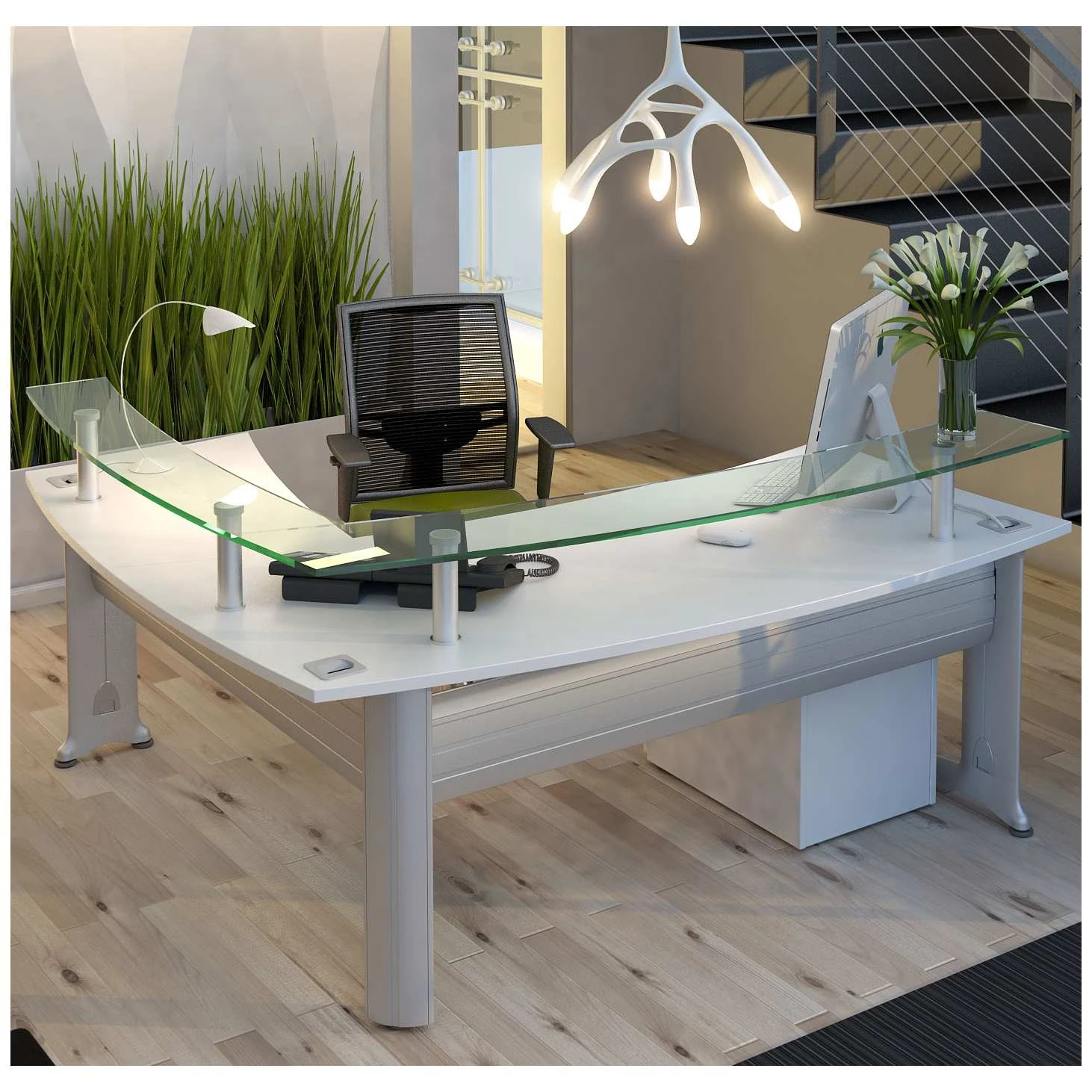 Elite Kassini Reception Desks 3 Elite Kassini Reception Desks