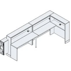 Minerals Acute Reception Desk -Office Furniture 034679