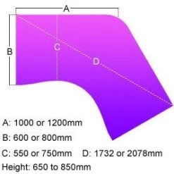 Elite Kassini Height Adjustable 120 Degree Desks -Office Furniture 038360