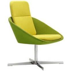 Dishy High Back Swivel Reception Chair