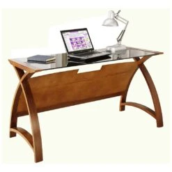 Spectrum Walnut Real Wood Veneer Laptop Desk