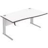 Elite Optima Plus Height Adjustable Single Wave Desks 2 Elite Optima Plus Height Adjustable Single Wave Desks -Office Furniture 054034