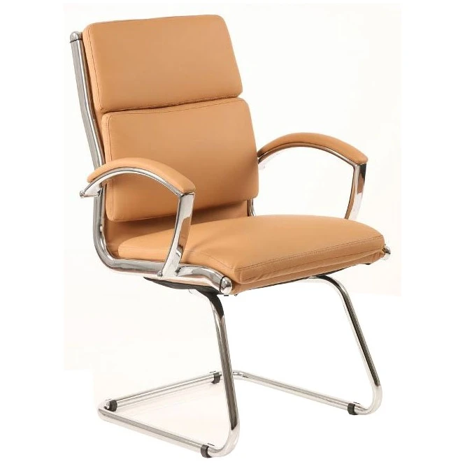 Formosa Enviro Leather Cantilever Chair Tan 3 Formosa Enviro Leather Cantilever Chair Tan