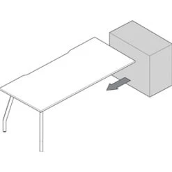 Gresham Script Rectangular Pedestal Desks -Office Furniture 060799