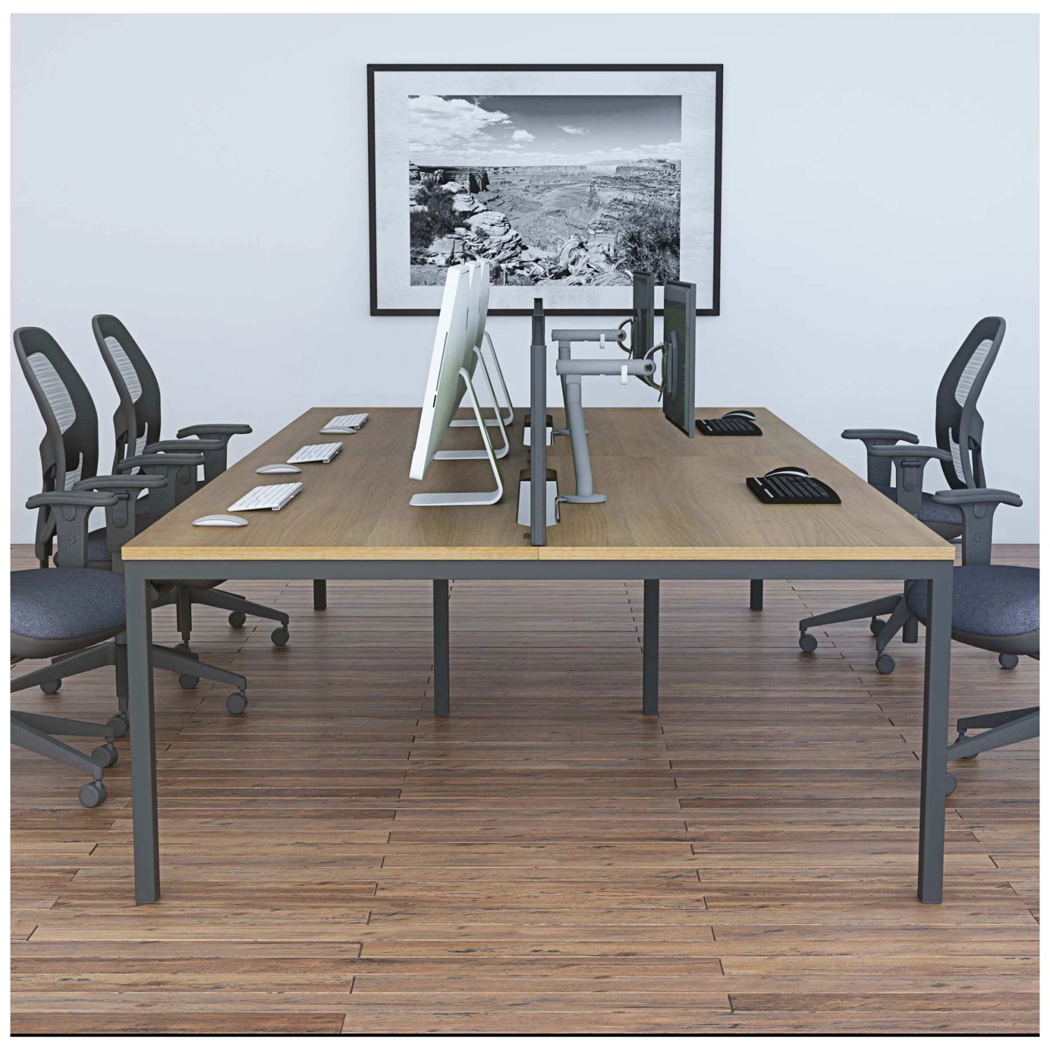 Gresham Mesa Rectangular Double Bench Desks 4 Gresham Mesa Rectangular Double Bench Desks - Image 2