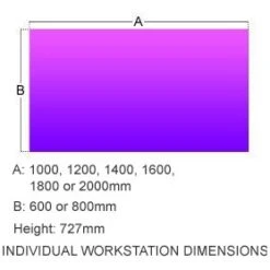 Gresham Mesa Rectangular Double Add On Bench Desks -Office Furniture 063309