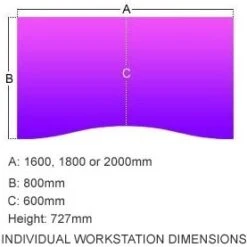 Gresham Mesa Double Wave Double Bench Desks -Office Furniture 063755
