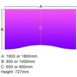Gresham Bench² Straight Leg Sliding Top Double Wave Starter Desks -Office Furniture 064681