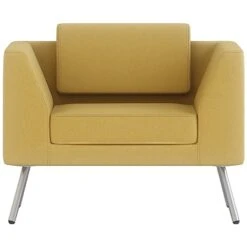 Gresham Alvier Steel Leg Cushioned Back Armchair