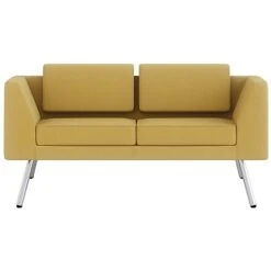 Gresham Alvier Steel Leg Cushioned Back 2 Seat Sofa With Arms