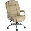Goliath Duo Bariatric 24 Hour 27 Stone Cream Leather Faced Manager Chair -Office Furniture 066434