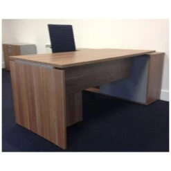Mokka Executive Rectangular Desks With Support Return -Office Furniture 067430