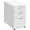Commerce II White Desk High Pedestals -Office Furniture 068544
