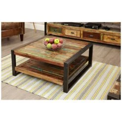 Accrington Reclaimed Wood Square Coffee Table -Office Furniture 070583