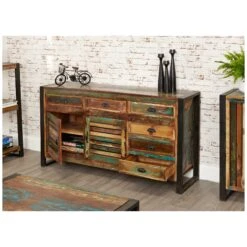 Accrington Reclaimed Wood Large Sideboard -Office Furniture 070684