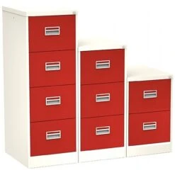 Silverline Two Tone Midi Filing Cabinets -Office Furniture 070760