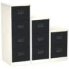 Silverline Two Tone Midi Filing Cabinets 1 Silverline Two Tone Midi Filing Cabinets -Office Furniture 070765