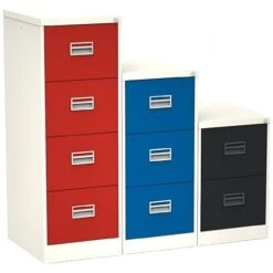 Silverline Two Tone Midi Filing Cabinets -Office Furniture 070766