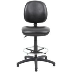 Comfort Leather Faced Draughtsman Chair 13 Comfort Leather Faced Draughtsman Chair -Office Furniture 070785