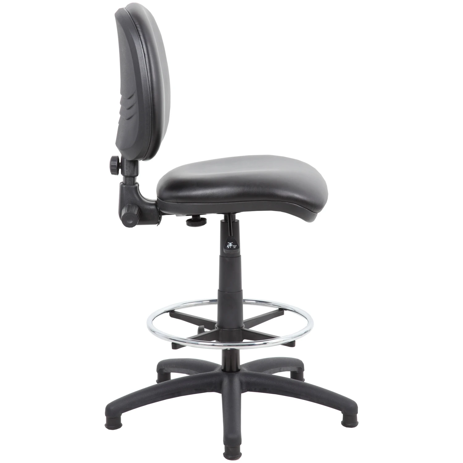 Comfort Leather Faced Draughtsman Chair 5 Comfort Leather Faced Draughtsman Chair - Image 3