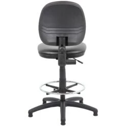 Comfort Leather Faced Draughtsman Chair 15 Comfort Leather Faced Draughtsman Chair -Office Furniture 070787