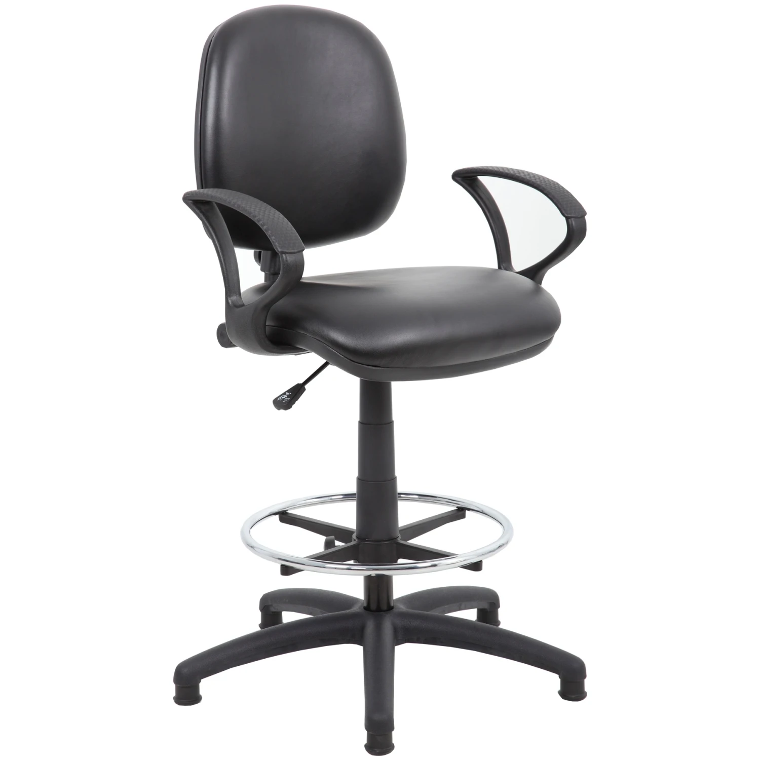 Comfort Leather Faced Draughtsman Chair 7 Comfort Leather Faced Draughtsman Chair - Image 5