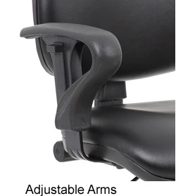 Comfort Leather Faced Draughtsman Chair 11 Comfort Leather Faced Draughtsman Chair - Image 9